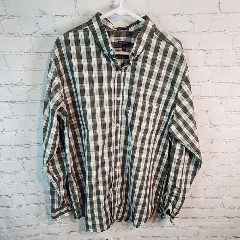 Men's Northcrest longsleeve button-down shirt, size Large